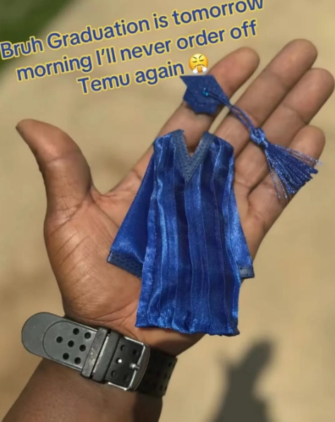 Bruh Graduation is tomorro morning I'll never order off Temu again