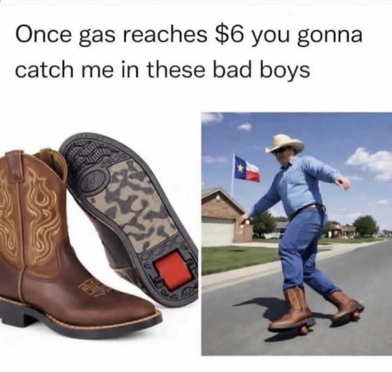 Once gas reaches $6 you gonna catch me in these bad boys