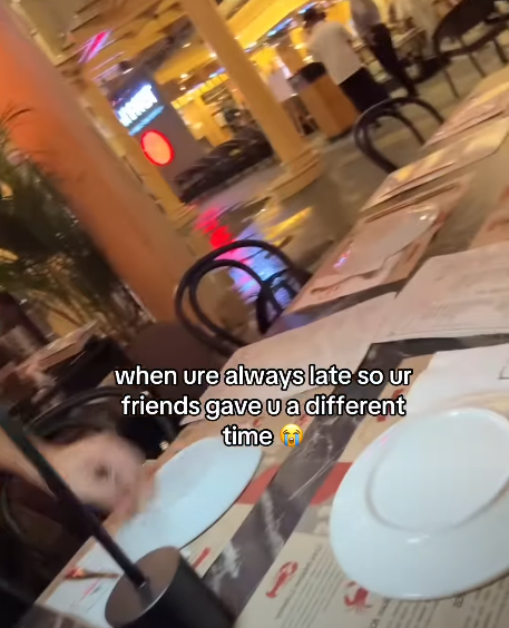 when ure always late so ur friends gave u a different time