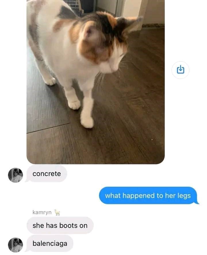 concrete kamryn she has boots on balenciaga what happened to her legs