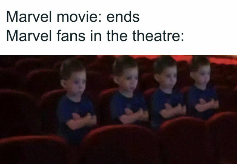 Marvel movie: ends Marvel fans in the theatre:
