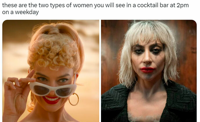 these are the two types of women you will see in a cocktail bar at 2pm on a weekday