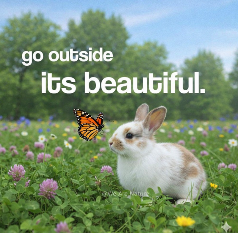 go outside its beautiful. @We Are Nature