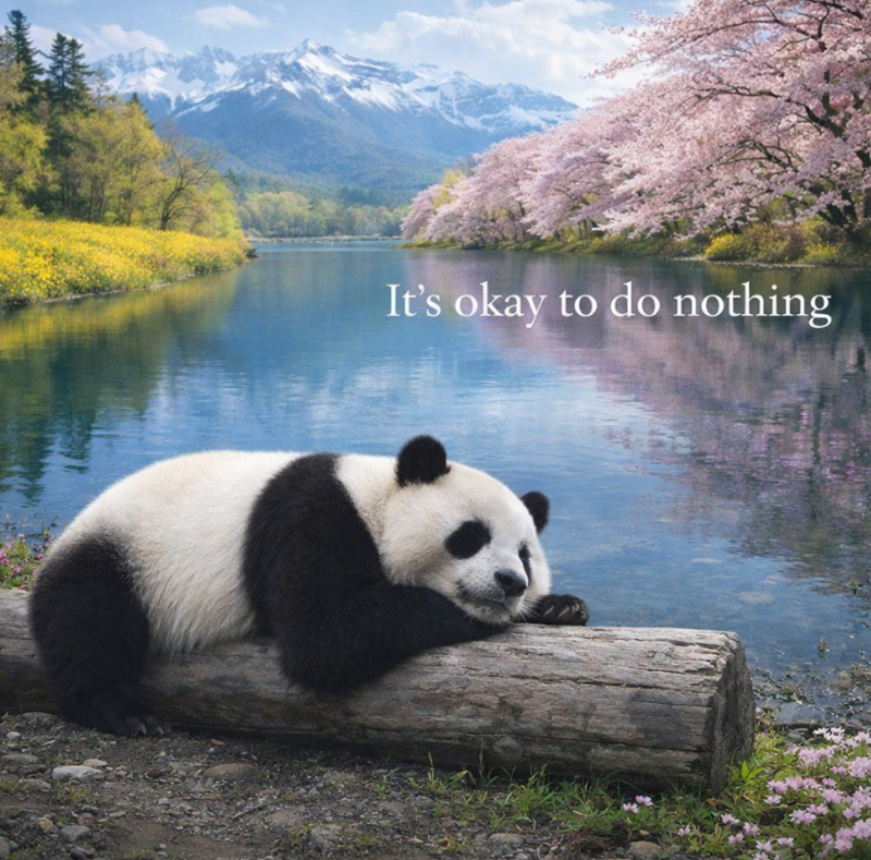 It's okay to do nothing