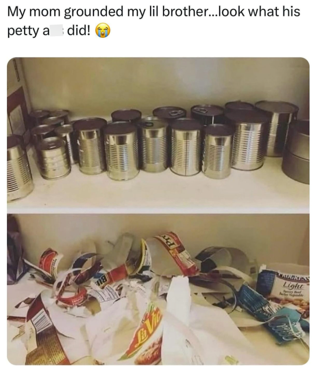 na My mom grounded my lil brother...look what his petty a did! Pr PROGRES Light