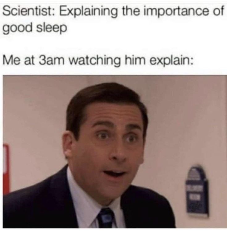 Scientist: Explaining the importance of good sleep Me at 3am watching him explain: