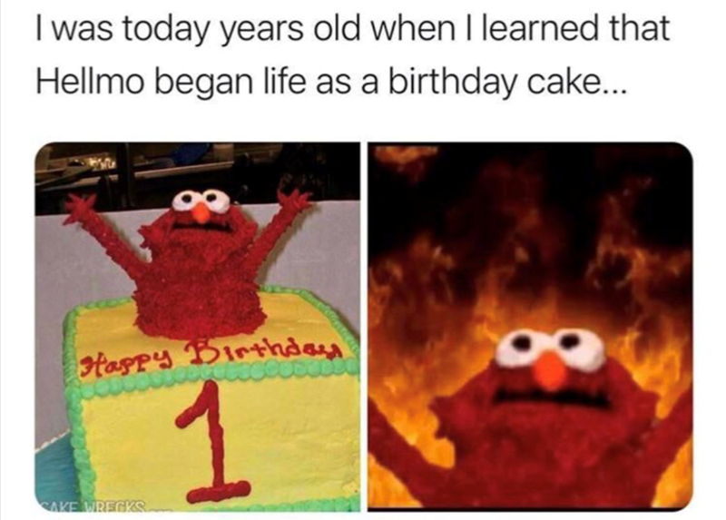 I was today years old when I learned that Hellmo began life as a birthday cake... Happy Birthday CAKE WRECKS 1