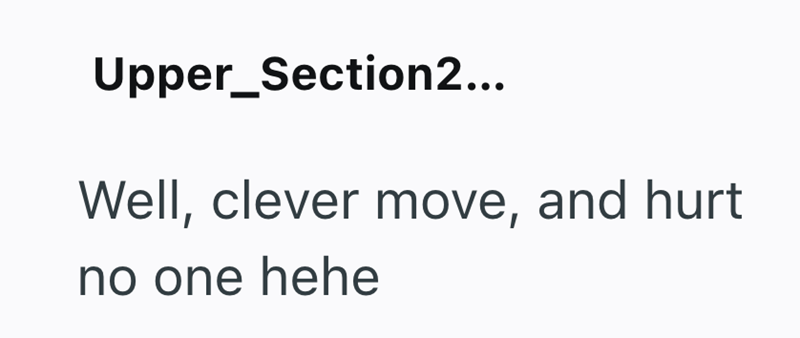 Upper Section2... Well, clever move, and hurt no one hehe