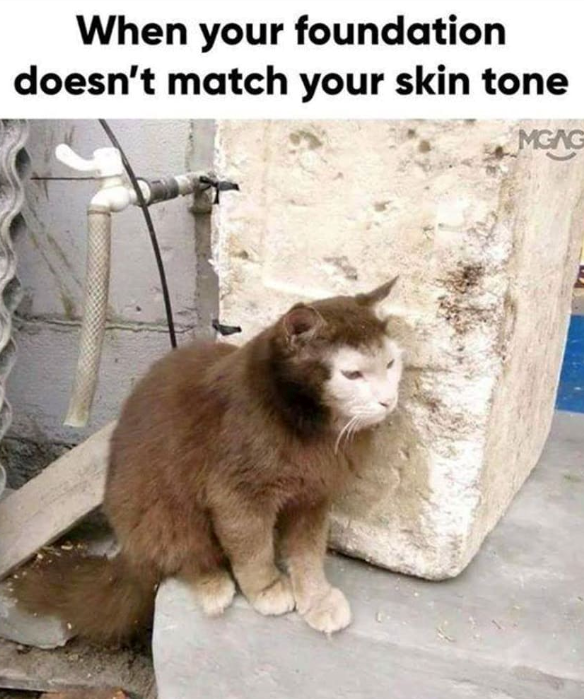 When your foundation doesn't match your skin tone MGAG