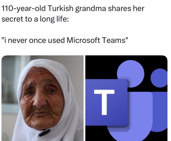 110-year-old Turkish grandma shares her secret to a long life: "i never once used Microsoft Teams" T