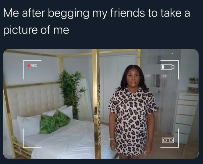 Me after begging my friends to take a picture of me REC