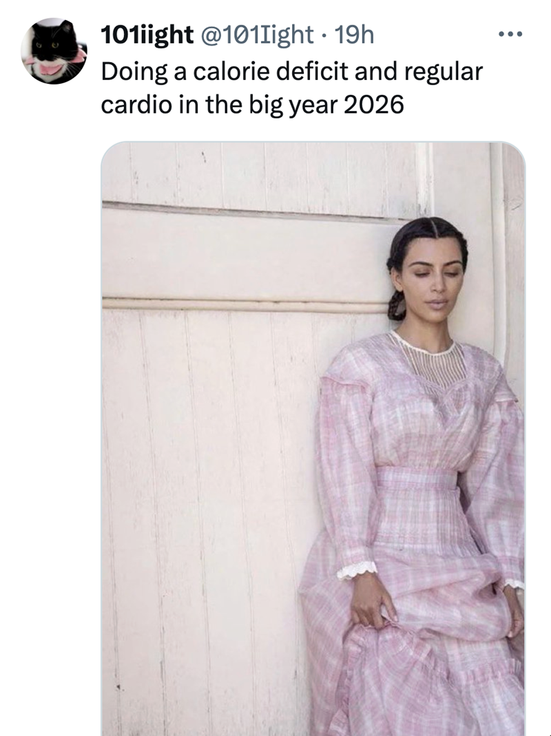 101iight @101Iight • 19h Doing a calorie deficit and regular cardio in the big year 2026 ...