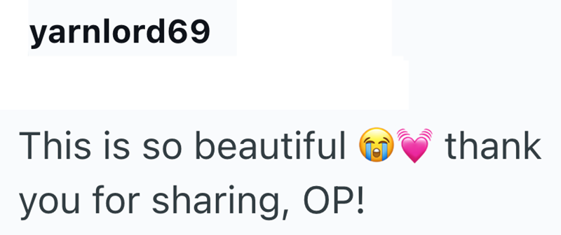 yarnlord69 This is so beautiful you for sharing, OP! thank