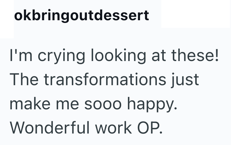 okbringoutdessert I'm crying looking at these! The transformations just make me sooo happy. Wonderful work OP.