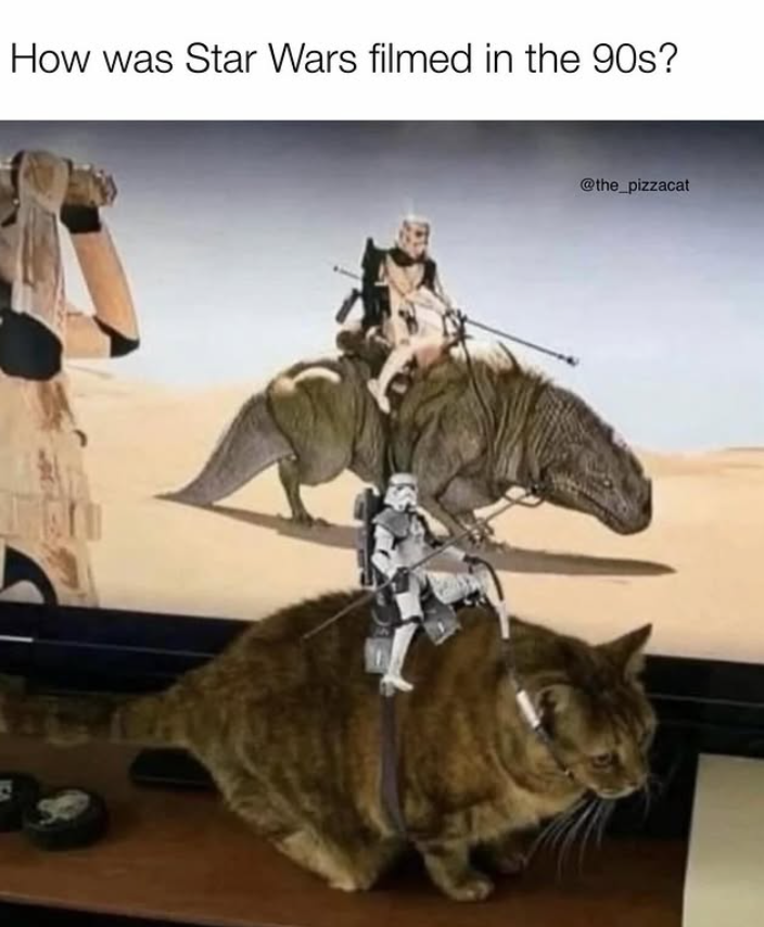 How was Star Wars filmed in the 90s? @the_pizzacat