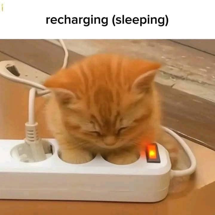 recharging (sleeping)