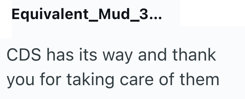 Equivalent_Mud_3... CDS has its way and thank you for taking care of them
