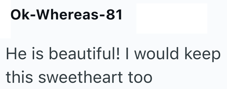 Ok-Whereas-81 He is beautiful! I would keep this sweetheart too