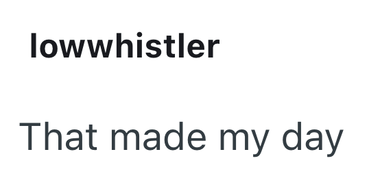lowwhistler That made my day