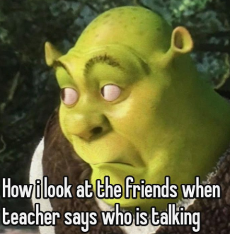 How look at the friends when teacher says who is talking