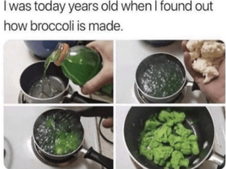 I was today years old when I found out how broccoli is made.