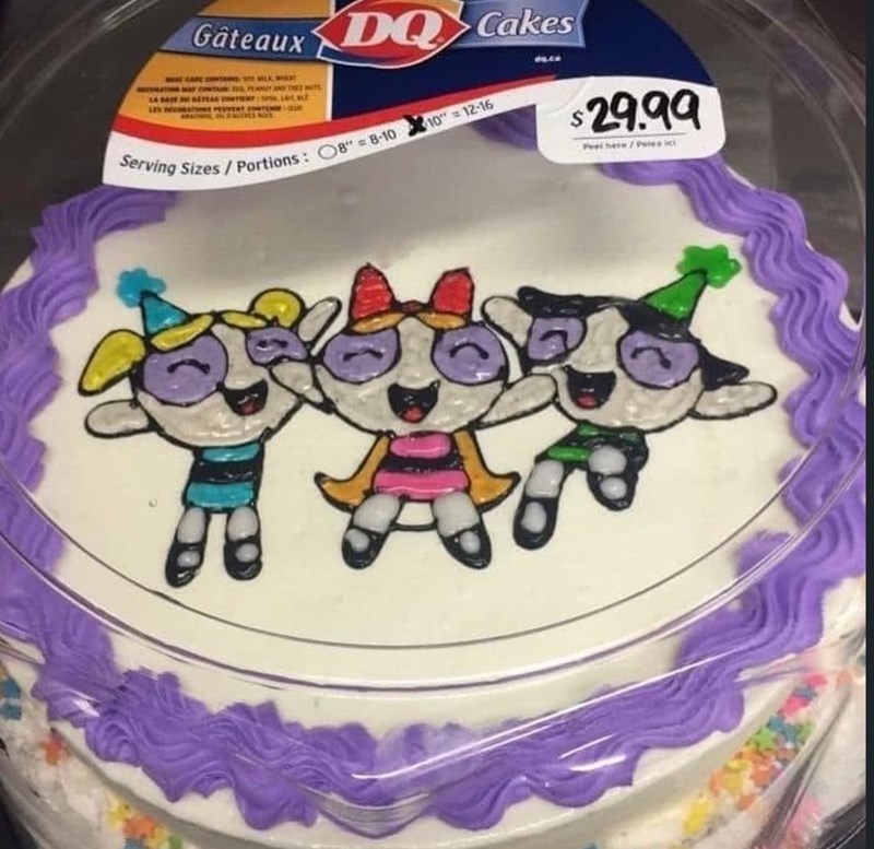 Gâteaux TORATION Marcos PEANUT AND THE NOT LEN NE PEUVENT CONTEN PALIVES WOVE DQ Cakes du.Ca Serving Sizes/Portions: O8" 8-10 10" =12-16 $29.99 Peel here/Petes ici