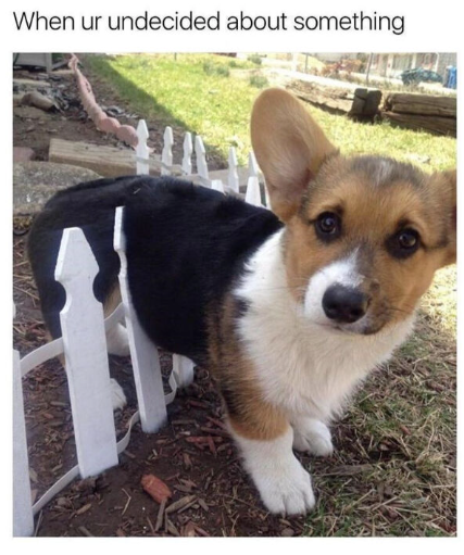 When ur undecided about something