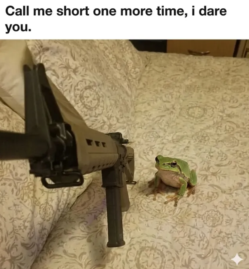 Call me short one more time, i dare you.