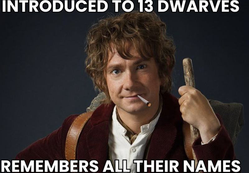 INTRODUCED TO 13 DWARVES REMEMBERS ALL THEIR NAMES
