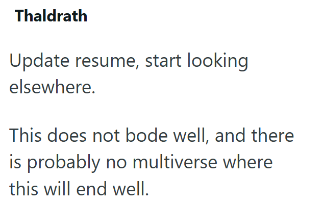 Thaldrath Update resume, start looking elsewhere. This does not bode well, and there is probably no multiverse where this will end well.