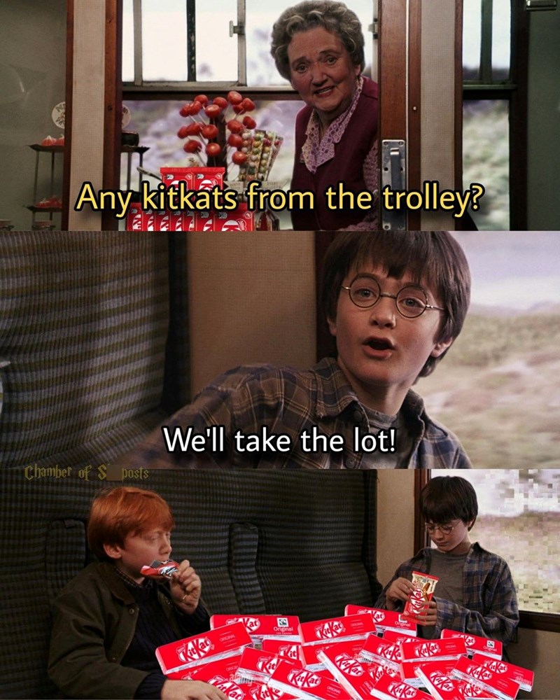 Any kitkats from the trolley? Chamber of S posts We'll take the lot! ORIGINAL Original CRINOL 四