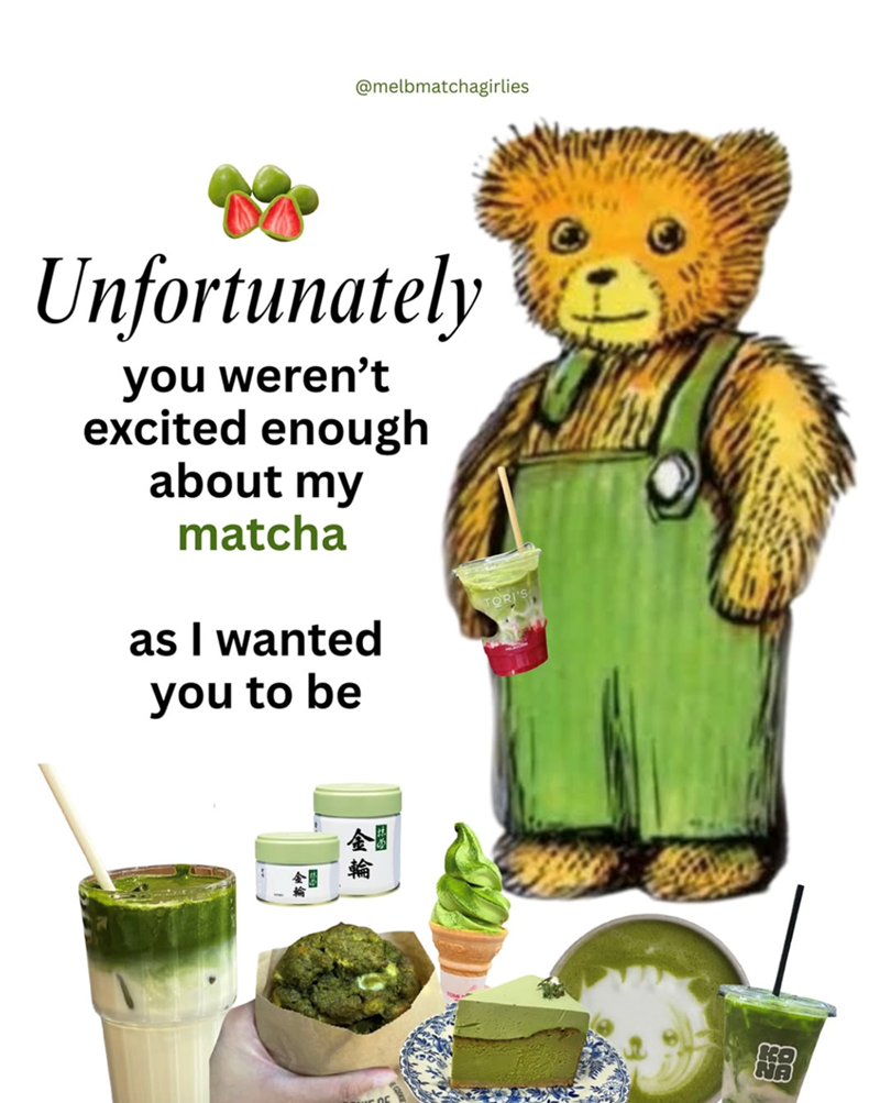 @melbmatchagirlies Unfortunately you weren't excited enough about my matcha as I wanted you to be TORI'S 金國 金匯 金輪 KO NA