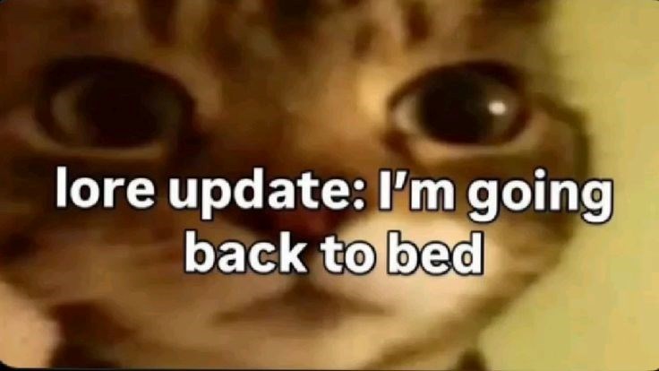 lore update: I'm going back to bed