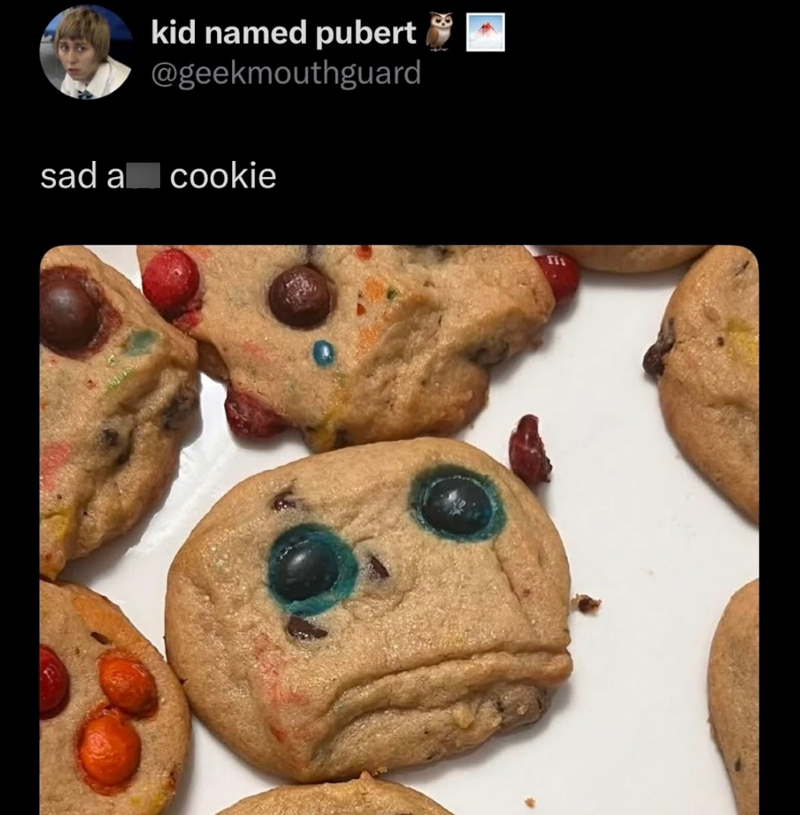 sad al kid named pubert @geekmouthguard cookie 111