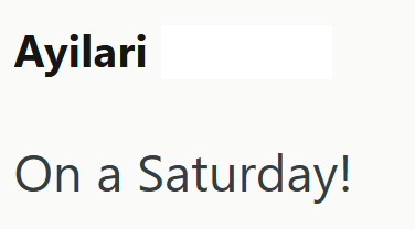 Ayilari On a Saturday!