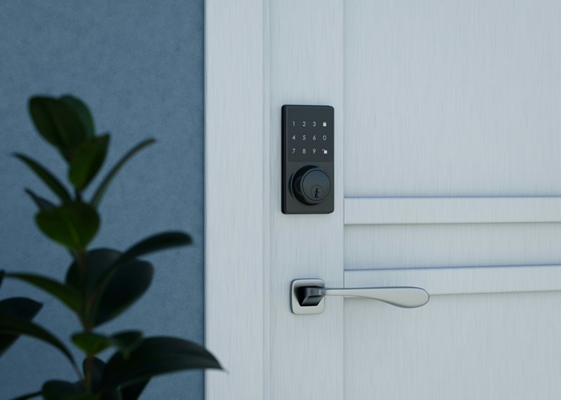 A door handle with a virtual lock