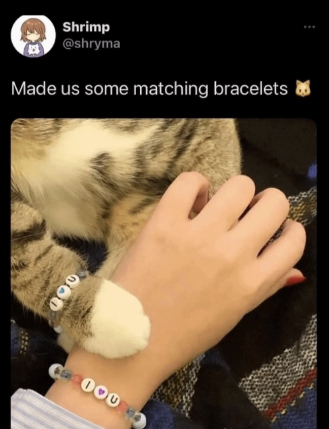 Shrimp @shryma Made us some matching bracelets 060 C000 000