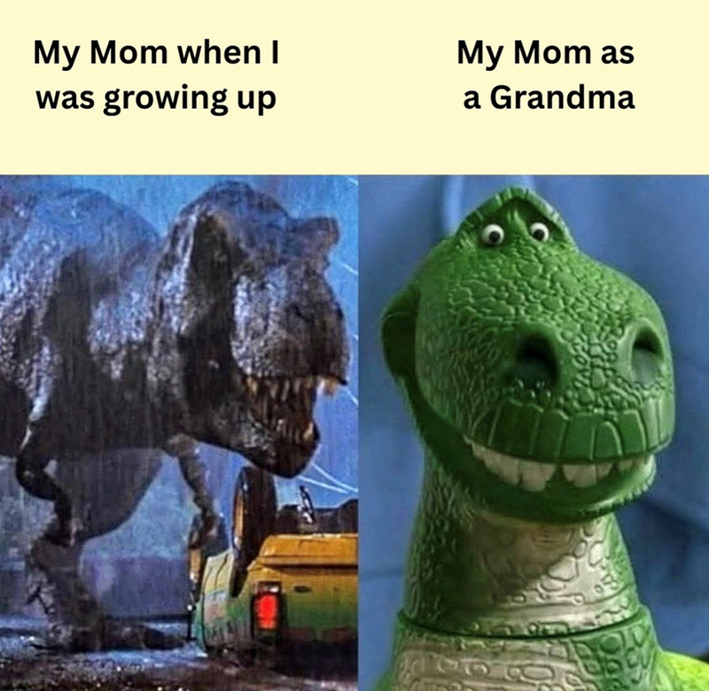 My Mom when I was growing up My Mom as a Grandma