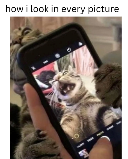 how i look in every picture CARRE PAND