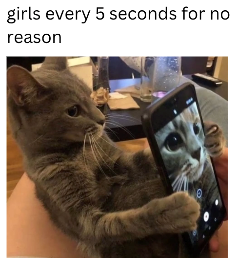 girls every 5 seconds for no reason O