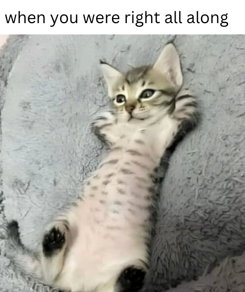 when you were right all along