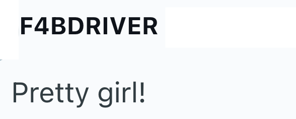 F4BDRIVER Pretty girl!