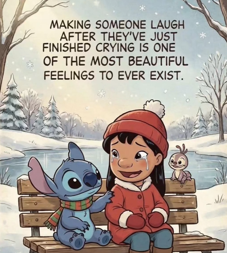 MAKING SOMEONE LAUGH AFTER THEY'VE JUST FINISHED CRYING IS ONE OF THE MOST BEAUTIFUL FEELINGS TO EVER EXIST.
