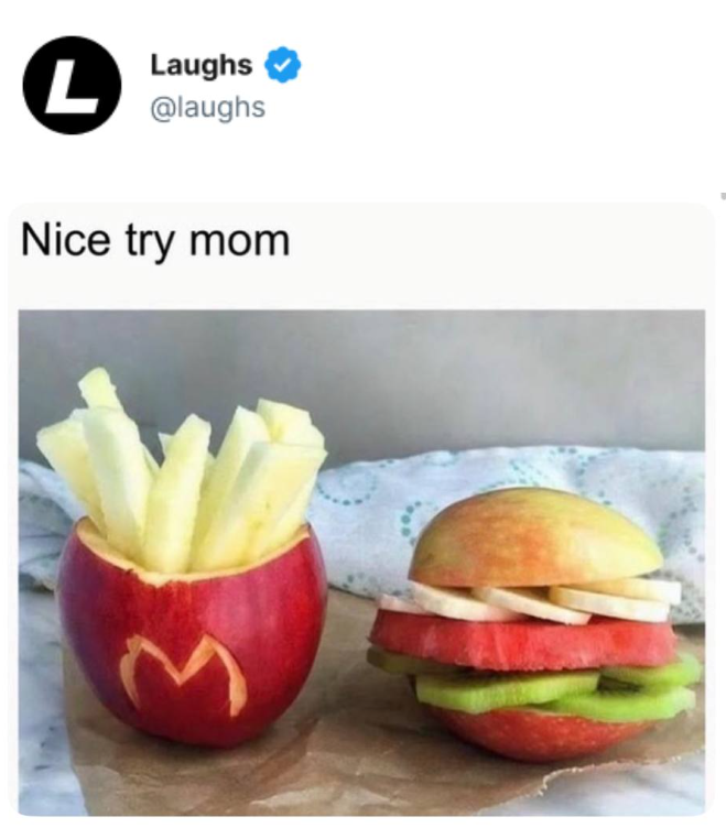 3 L Laughs @laughs Nice try mom