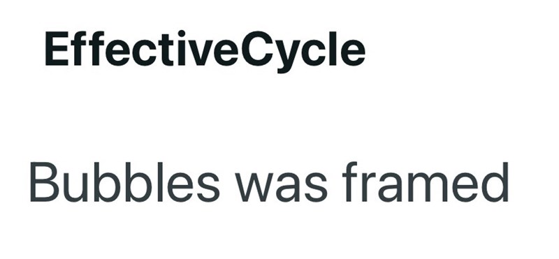 EffectiveCycle Bubbles was framed