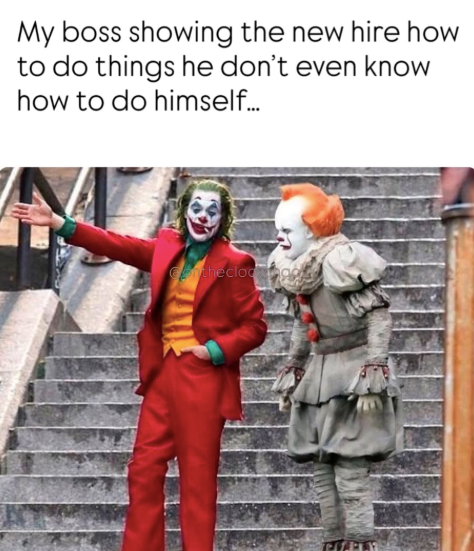 My boss showing the new hire how to do things he don't even know how to do himself... Gentheclog CAFELY