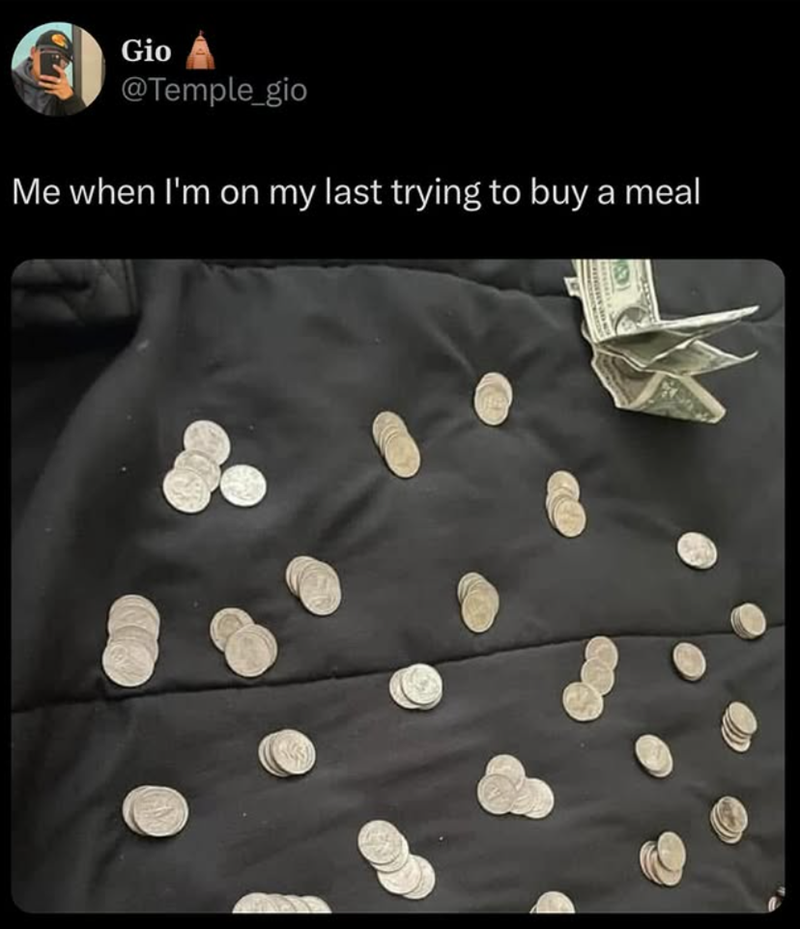 Gio @Temple_gio Me when I'm on my last trying to buy a meal