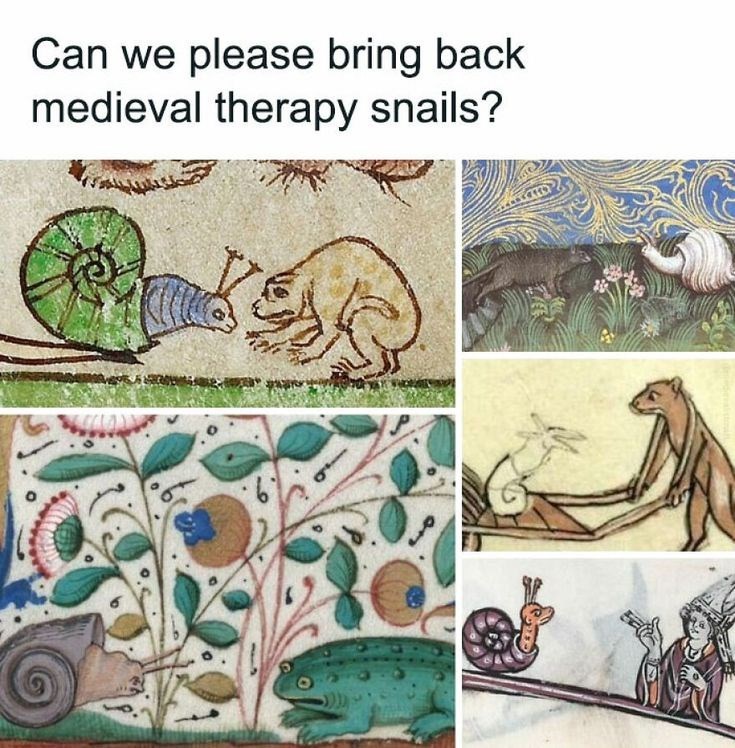 Can we please bring back medieval therapy snails?