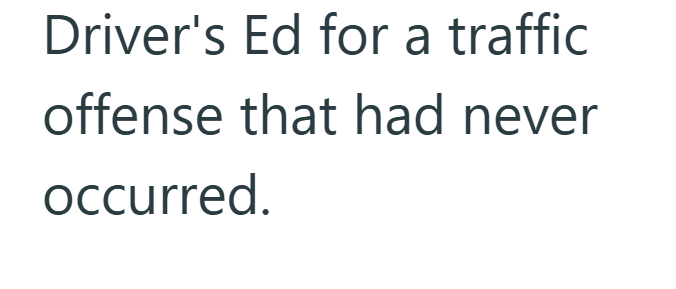 Driver's Ed for a traffic offense that had never occurred.