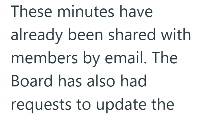 These minutes have already been shared with members by email. The Board has also had requests to update the